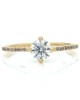 GIA Certified Round Brilliant Cut Diamond Solitaire Ring in 14KR